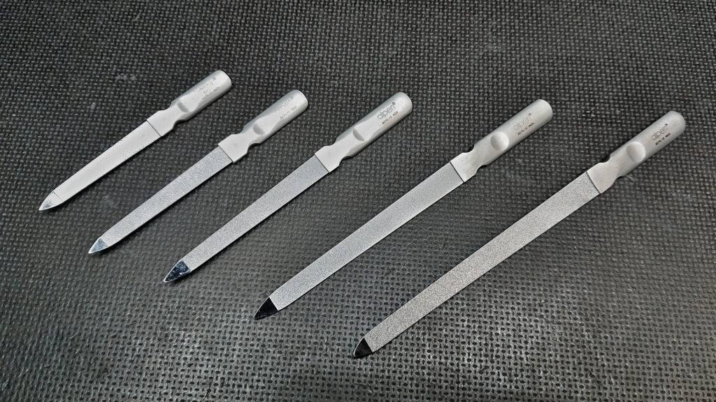 Saphirnagelfeile spitz Edelstahlgriff