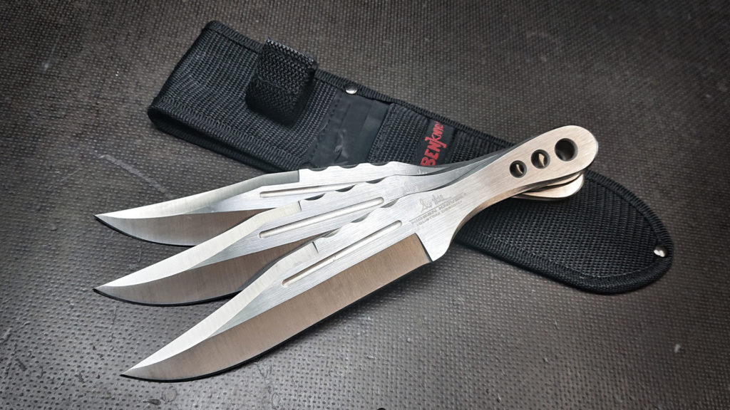 Hibben Throwing Knives Triple Set With Sheath