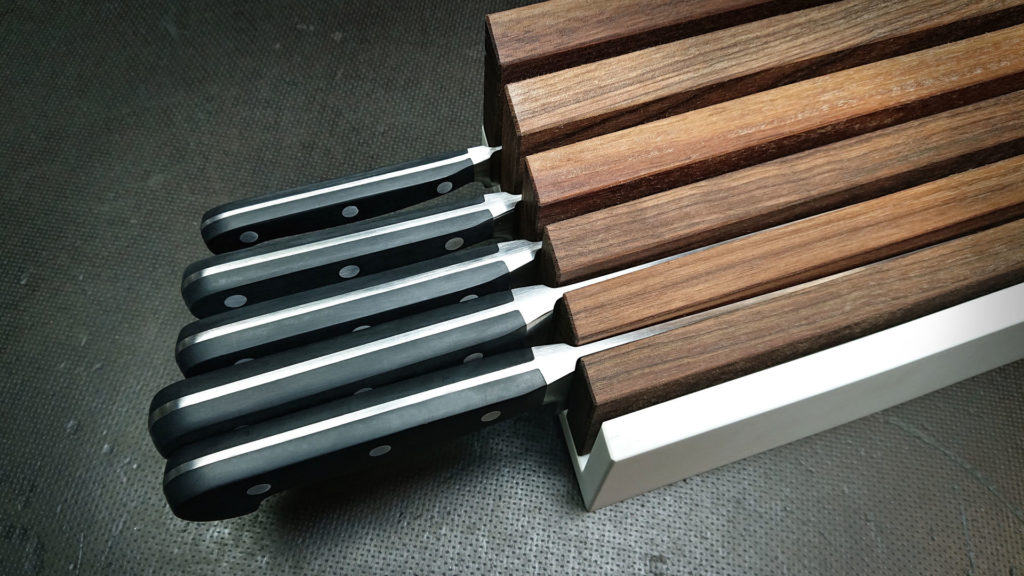 Linea 7x2 | Magnet Wandhalterung 6tlg | Walnuss – Bild 2