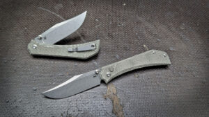 AMON | Elmax - Green Canvas Micarta